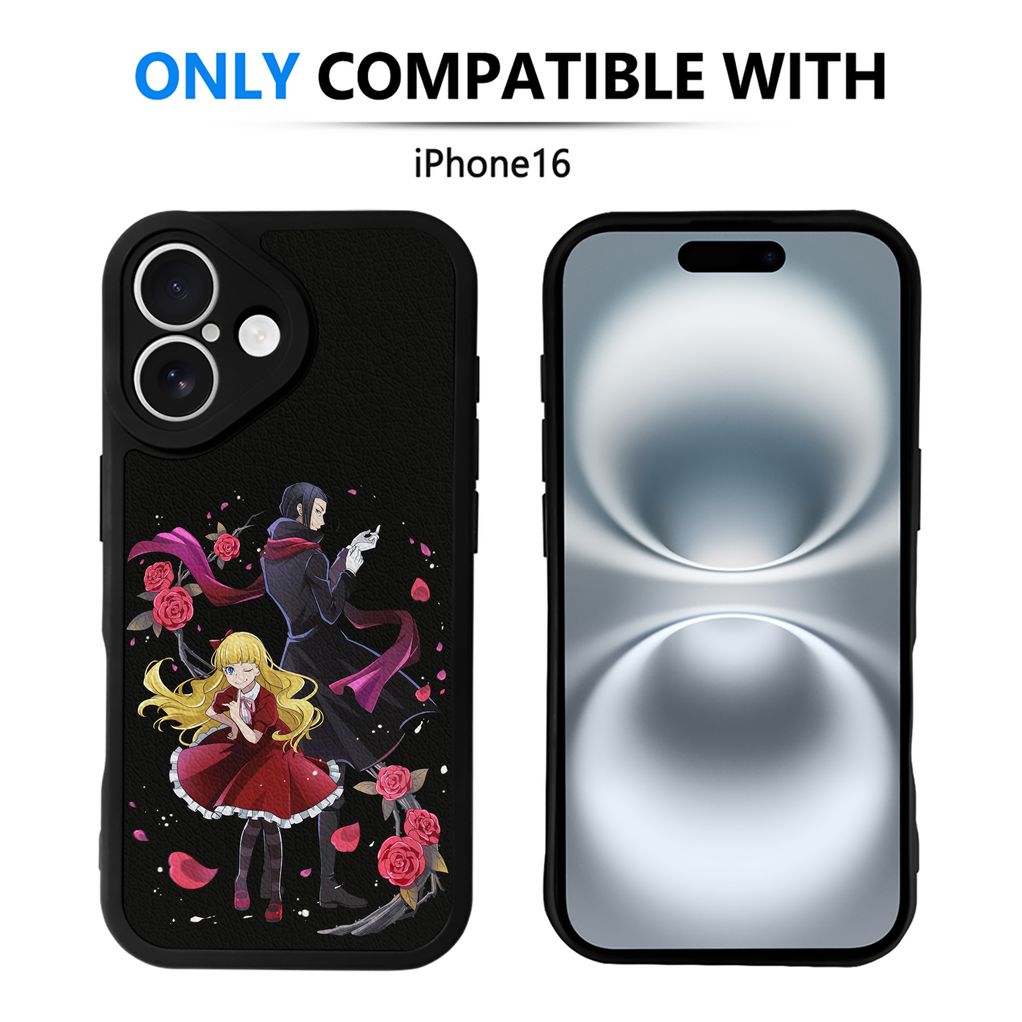 （画像用） 文豪ストレイドッグス Bungo Stray Dogs 【iPhone 16シリーズ対応】シリコンスマホケース（レザー調） 材質：シリコン